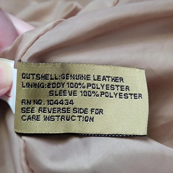 Boston Harbor Mens XXL Tan Lined Full Zip Leather Jacket Western Warm Casual - Picture 11 of 12